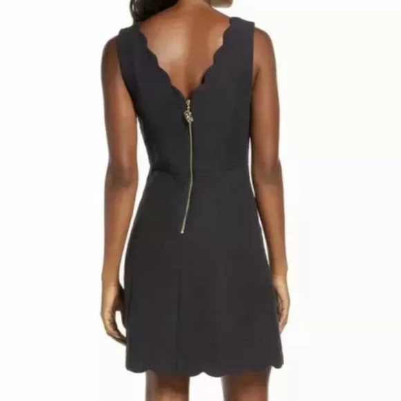 Lilly Pulitzer 8 Black Onyx Sabeen Scallop Dress - Picture 2 of 8